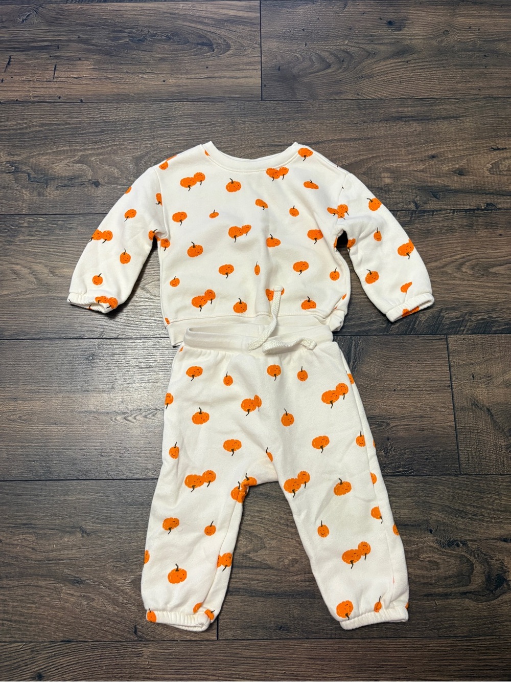 🌴 Old Navy Baby Pumpkin Sweatshirt Jogger Set 12-18M